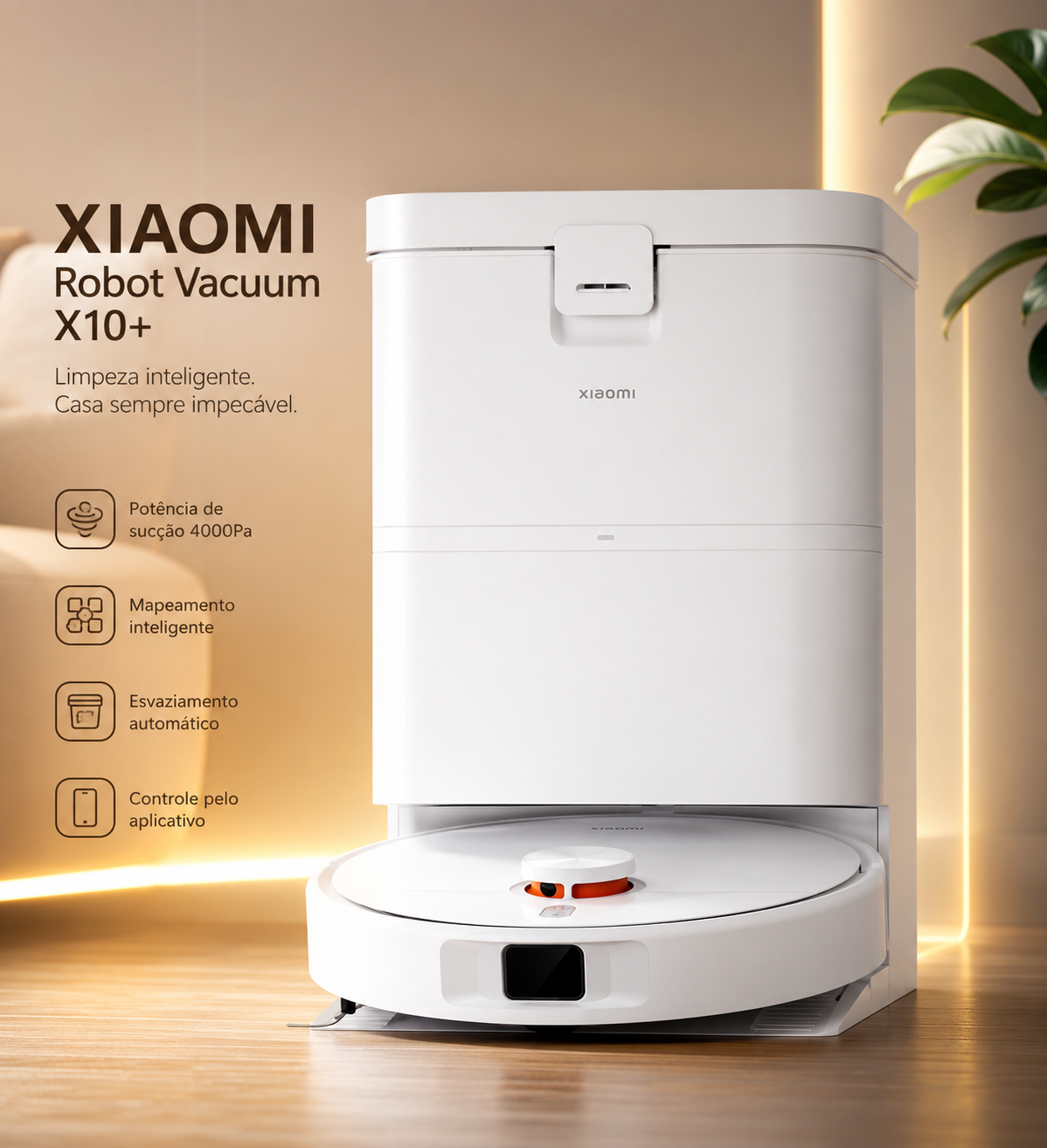 Xiaomi Robot Vacuum X10+ com base